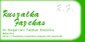 ruszalka fazekas business card